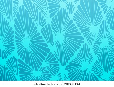 Light BLUE vector natural abstract pattern. Glitter abstract illustration with doodles and Zen tangles. The doodle design can be used for your web site.