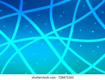 Light BLUE vector natural abstract template. A vague abstract illustration with doodles in Indian style. A new texture for your design.