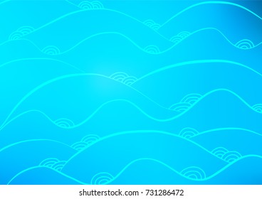 Light BLUE vector natural abstract texture. Decorative shining illustration with doodles on abstract template. A new texture for your design.