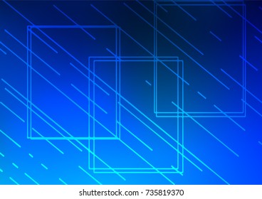 Light BLUE vector natural abstract template. Decorative shining illustration with doodles on abstract template. Hand painted design for web, wrapping, wallpaper.