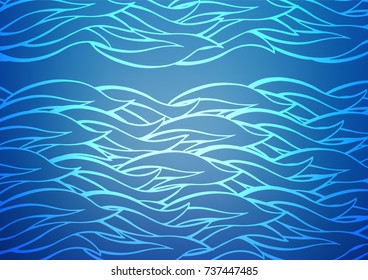 Light BLUE vector natural abstract texture. Colorful abstract illustration with lines in Asian style. The elegant pattern can be used as a part of a brand book.