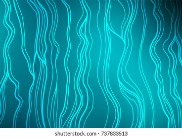 Light BLUE vector natural abstract texture. Colorful abstract illustration with lines in Asian style. The pattern can be used for coloring books and pages for kids.