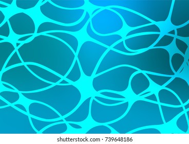 Light BLUE vector natural abstract template. Doodles on blurred abstract background with gradient. Brand-new design for your business.