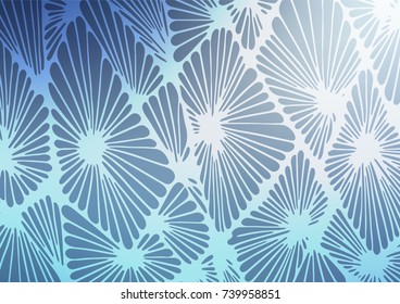 Light BLUE vector natural abstract pattern. Sketchy hand drawn doodles on blurred background. Brand-new design for your business.
