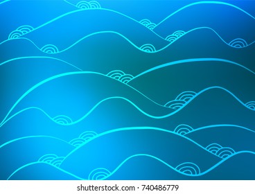 Light BLUE vector natural abstract texture. Colorful illustration in abstract style with doodles and Zen tangles. The doodle design can be used for your web site.