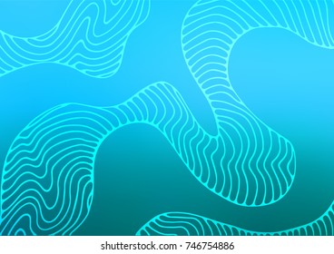 Light BLUE vector natural abstract background. Modern geometrical abstract illustration with doodles. The completely new template can be used for your brand book.