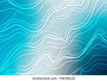 Light BLUE vector natural abstract pattern. Modern geometrical abstract illustration with doodles. A new texture for your design.