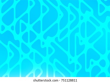 Light BLUE vector natural abstract template. Glitter abstract illustration with doodles and Zen tangles. Brand-new design for your business.