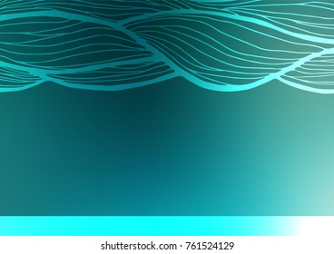 Light BLUE vector natural abstract background. Decorative shining illustration with doodles on abstract template. Hand painted design for web, leaflet, textile.
