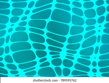 Light BLUE vector natural abstract template. Decorative shining illustration with doodles on abstract template. The pattern can be used for wallpapers and coloring books.