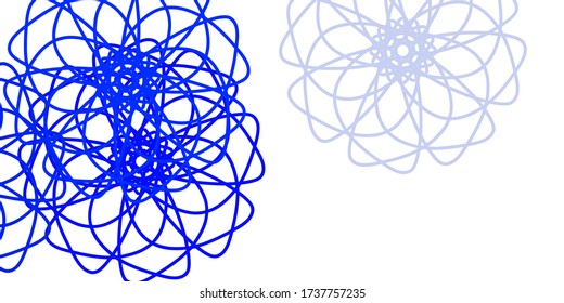 Light blue vector natural artwork with flowers. Simple colored illustration with abstarct flowers. Smart design for wrapping, wallpapers.