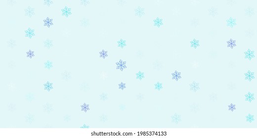 Light blue vector natural artwork with flowers. Gradient colorful abstract flowers on simple background. Smart design for leaflets, books.