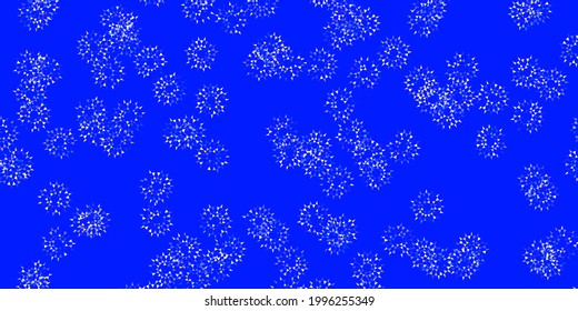 Light blue vector natural artwork with flowers. Gradient colorful abstract flowers on simple background. Pattern for women day promotion.