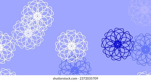 Hellblaue Vektorgrafiken mit Blumen. Einfache farbige Illustration mit abstrakten Blumen. Das beste Design für Ihr Unternehmen.