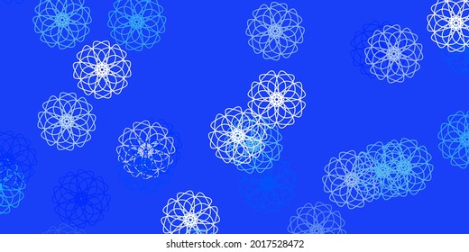 Light blue vector natural backdrop with flowers. Simple design with flowers on abstarct background. Colorful pattern for spring parties.