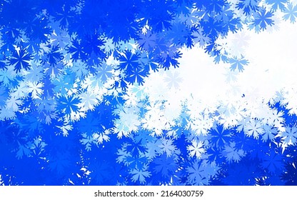 Leichte BLAU, Vektorhintergrund mit Blumen. Abstrakte Illustration mit Blumen. Neue Vorlage für Ihr Design.