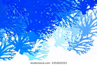 Light BLUE vector natural backdrop with leaves, branches. Modern abstract illustration with leaves and branches. Elegant pattern for your brand book.