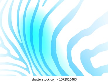 Light BLUE vector natural doodle stripe design. A vague abstract illustration with doodles in Indian style. The pattern can be used for coloring books and pages for kids.