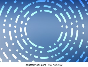 Light BLUE vector natural elegant pattern. A vague abstract illustration with doodles in Indian style. The pattern can be used for wallpapers and coloring books.