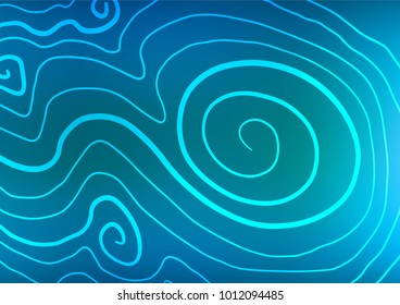 Light BLUE vector natural elegant texture. Shining colored illustration with doodles in Zen tangle style. Hand painted design for web, leaflet, textile.