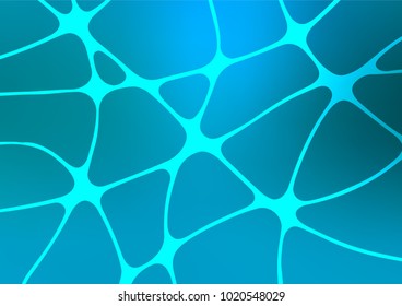 Light BLUE vector natural elegant template. Geometric doodle illustration in Origami style with gradient. The pattern can be used for wallpapers and coloring books.
