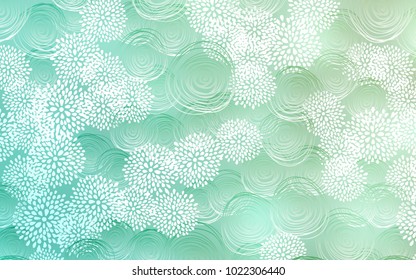 Light BLUE vector natural elegant template. Blurred decorative design in Indian style with flowers. The textured pattern can be used for website.