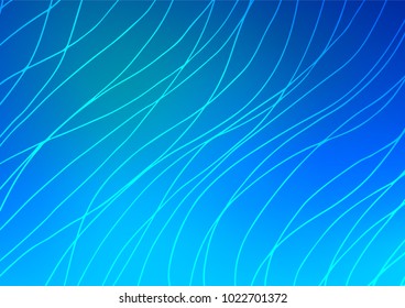 Light BLUE vector natural elegant template. An elegant bright illustration with lines in Natural style. The pattern can be used for coloring books and pages for kids.