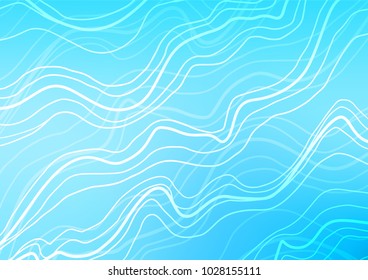 Light BLUE vector natural elegant template. Geometric doodle illustration in Origami style with gradient. The pattern can be used for heads of websites and designs.