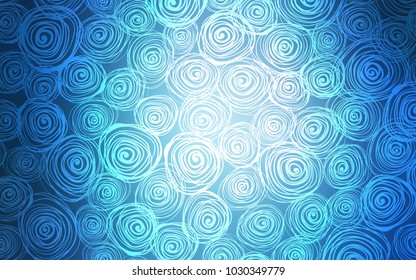 Light BLUE vector natural elegant pattern. Roses on blurred abstract background with gradient. The template can be used as a background for cell phones.