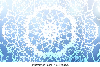 Light BLUE vector natural elegant artwork. Glitter abstract illustration with doodles and lines drawn by child. Hand painted design for web, leaflet, textile.