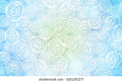 Light BLUE vector natural elegant pattern. Shining colored illustration with roses in doodle style. The pattern can be used for heads of websites and designs.