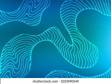 Light BLUE vector natural elegant template. Brand-new colored illustration in blurry style with doodles. Brand-new design for your business.