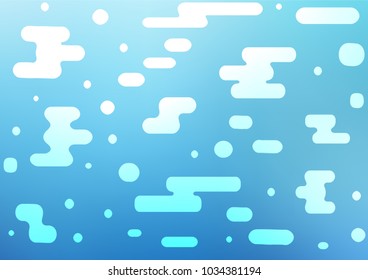 Light BLUE vector natural elegant template. Colorful abstract illustration with lines in Asian style. A completely new template for your business design.
