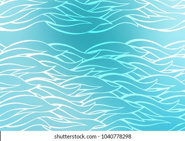 Light BLUE vector natural elegant pattern. Ethnic elegant natural pattern with gradient. The template can be used as a background for cell phones.