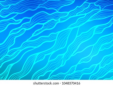 Light BLUE vector natural elegant pattern. Doodles on blurred abstract background with gradient. The textured pattern can be used for website.