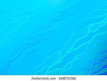 Light BLUE vector natural elegant template. Shining colored illustration with doodles in Zen tangle style. Brand-new style for your business design.