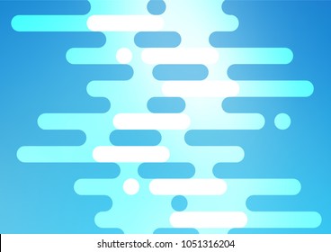 Light BLUE vector natural elegant template. Colorful abstract illustration with lines in Asian style. The pattern can be used for coloring books and pages for kids.
