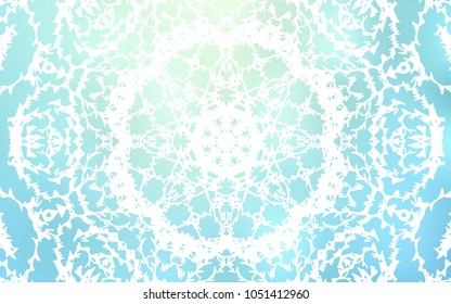 Light BLUE vector natural elegant template. Doodle illustration made by child in Origami style with gradient. The elegant pattern can be used as a part of a brand book.