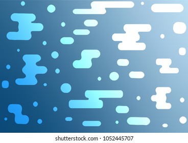 Light BLUE vector natural elegant pattern. A completely new color illustration in doodle style. Hand painted design for web, leaflet, textile.