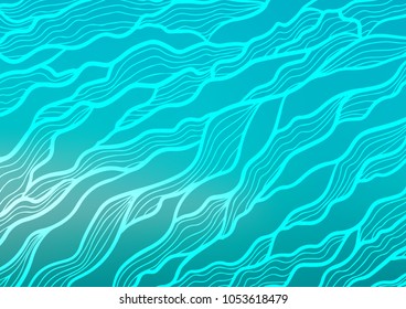 Light BLUE vector natural elegant texture. Colorful abstract illustration with lines in Asian style. The pattern can be used for heads of websites and designs.