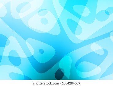 Light BLUE vector natural elegant pattern. Glitter abstract illustration with doodles and Zen tangles. The pattern can be used for wallpapers and coloring books.