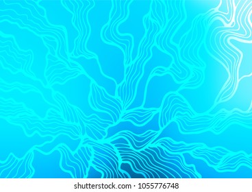Light BLUE vector natural elegant pattern. Geometric doodle illustration in Origami style with gradient. The pattern can be used for wallpapers and coloring books.