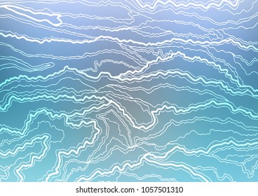 Light BLUE vector natural elegant pattern. Creative illustration in blurred style with doodles and Zen tangles. The completely new template can be used for your brand book.