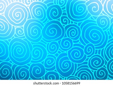 Light BLUE vector natural elegant texture. Modern geometrical abstract illustration with doodles. The best blurred design for your business.