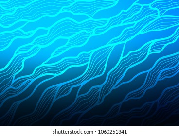 Light BLUE vector natural elegant template. Doodles on blurred abstract background with gradient. Hand painted design for web, wrapping, wallpaper.