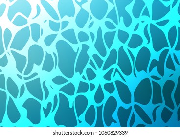 Light BLUE vector natural elegant texture. Doodles on blurred abstract background with gradient. The pattern can be used for wallpapers and coloring books.