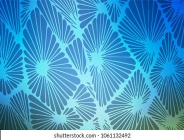 Light BLUE vector natural elegant template. An elegant bright illustration with lines in Natural style. Brand-new design for your business.
