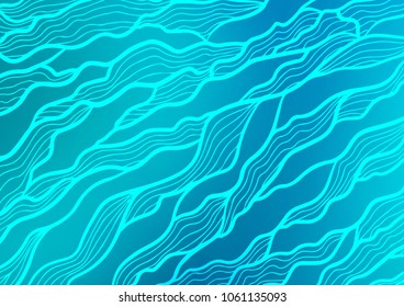 Light BLUE vector natural elegant pattern. Glitter abstract illustration with doodles and Zen tangles. The elegant pattern can be used as a part of a brand book.