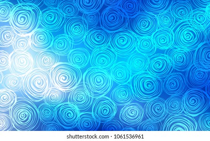 Light BLUE vector natural elegant template. Sketchy doodles with roses on blurred background. The doodle design can be used for your web site.