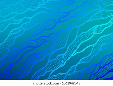 Light BLUE vector natural elegant template. Modern geometrical abstract illustration with doodles. The template can be used as a background for cell phones.